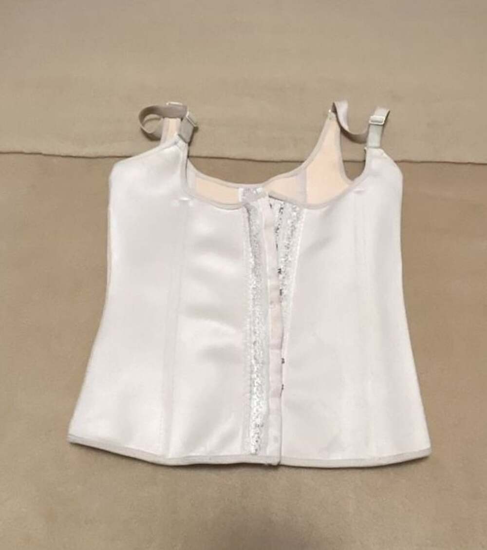 SKA Studio White Satin Corset Top